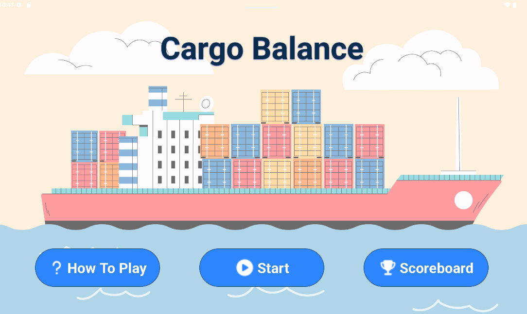 Cargo Balance main menu screen